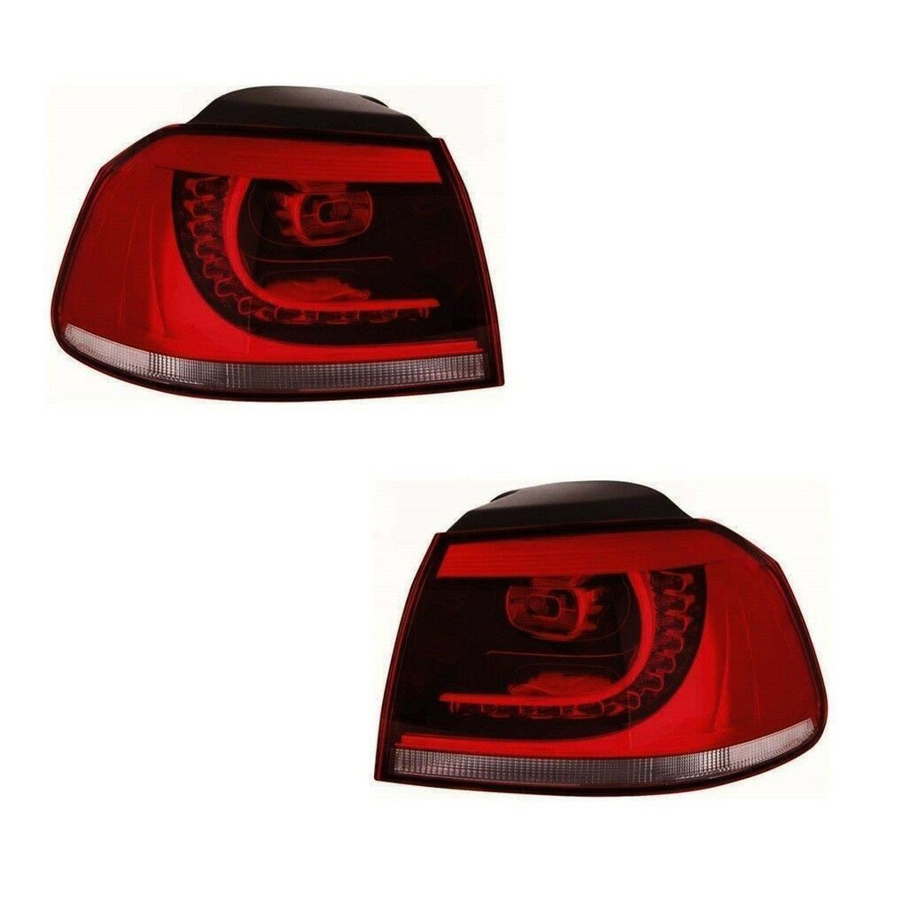 For VW Golf Mk6 Type R Hatchback 2009-4/2013 Outer Led Rear Lights Pair OS NS