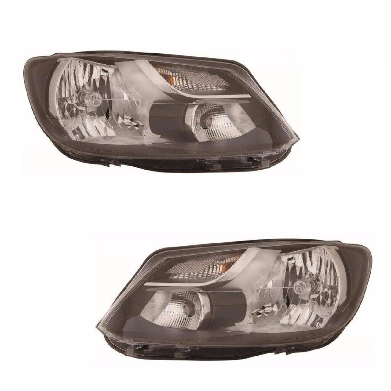 For VW Touran Mk2 10/2010 Headlights Headlamps Black 1 Pair O/S &amp; N/S