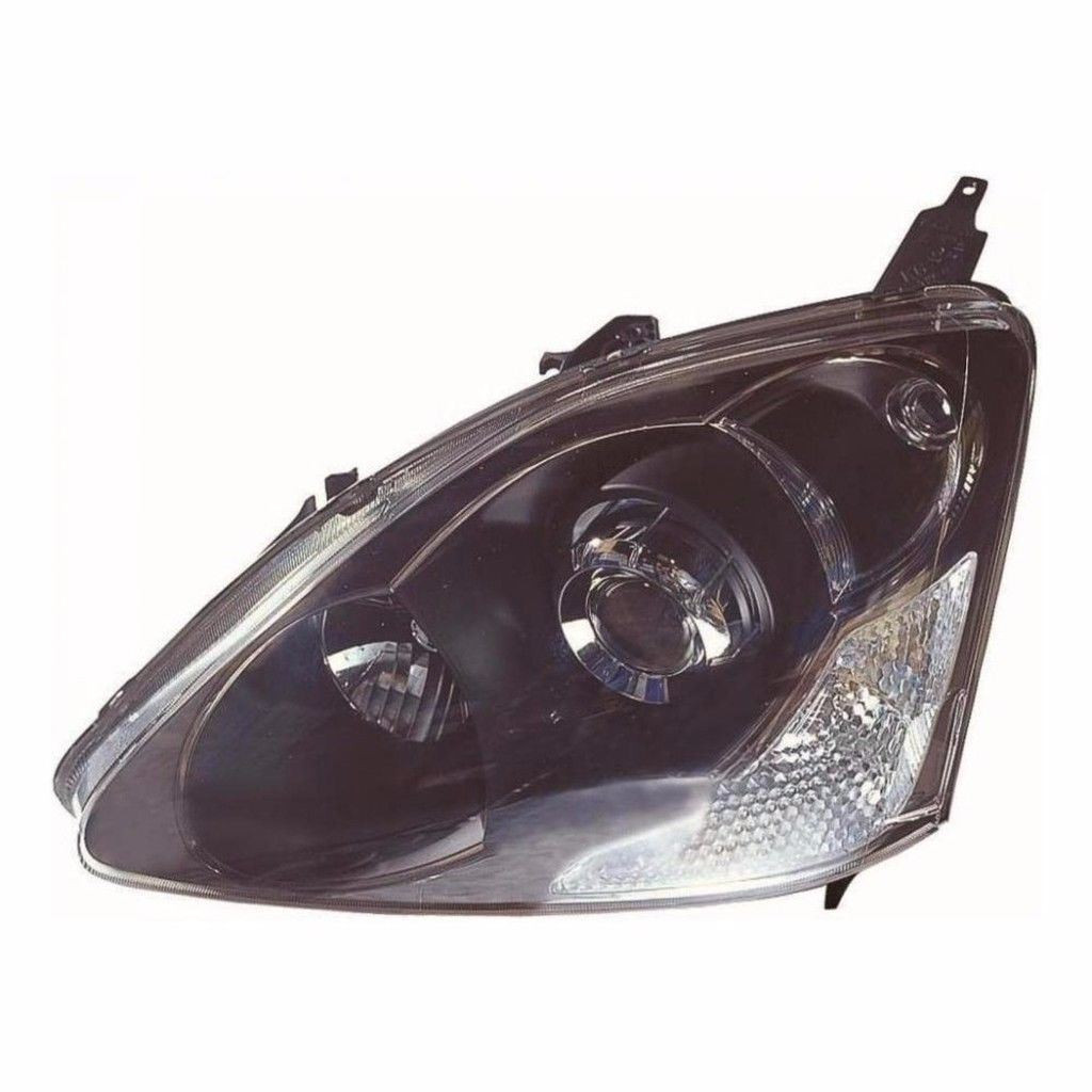 Front Left Headlight Black Inner H1 HB3 For Honda Civic MK7 Type R 03-06
