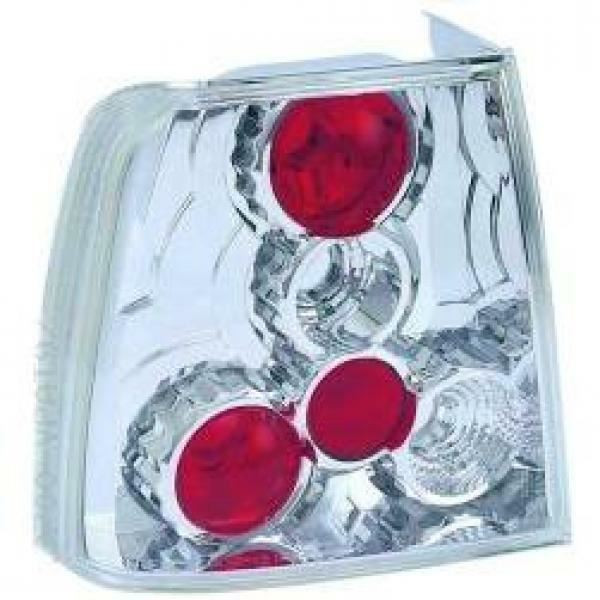 Back Rear Tail Lights Pair Set Clear Chrome VW Passat B5 96-00