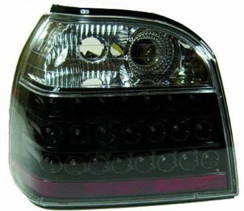 Back Rear Tail Lights Pair Set LED Clear Black VW Golf III 91-97