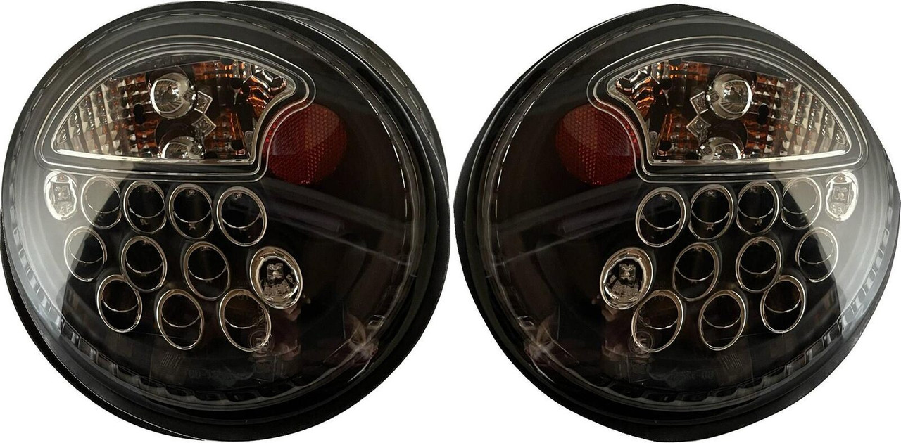 Back Rear Tail Lights Pair Set LED Clear Black VW New Beetle 98-05