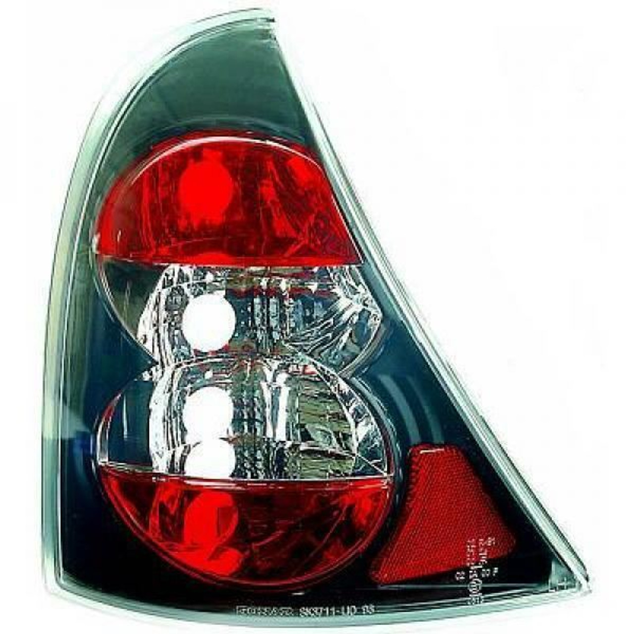 Back Rear Tail Lights Pair Set Clear Black Renault Clio II 98-01