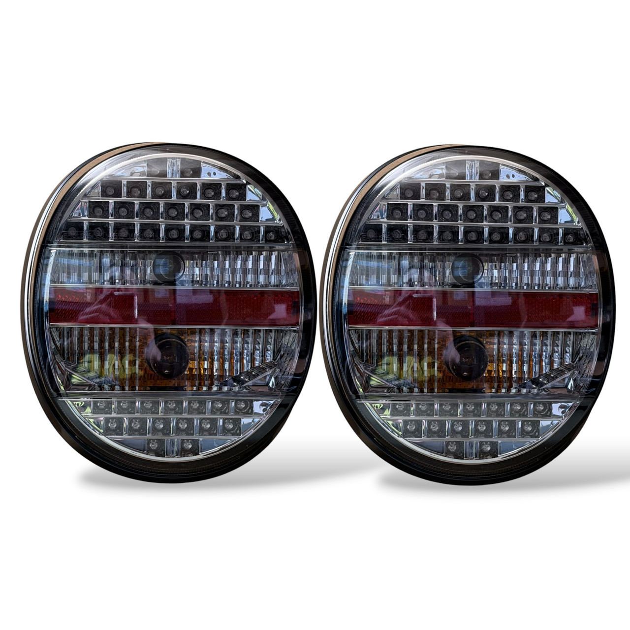 LED Back Rear Tail Lights Lamps Indicator Smoke Spare Set For VW Beetle 1973-85