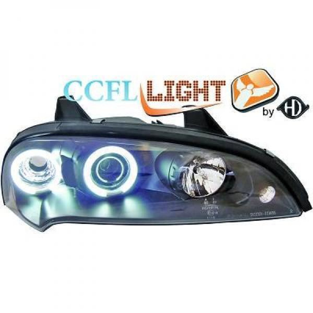 LHD Right Left OS NS CCFL Projector Headlights Pair Clear Black Vauxhall Tigra 94-00