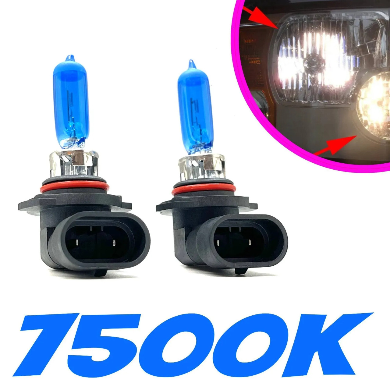Pair H10 42W 7500K Xenon Headlight / Fog Light Bulbs Lighting Lamp Spare Part