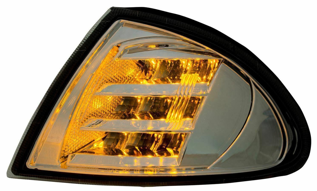 Pair LED Indicators Detector Replacement Chrome For BMW E46 Sedan Saloon 98-01