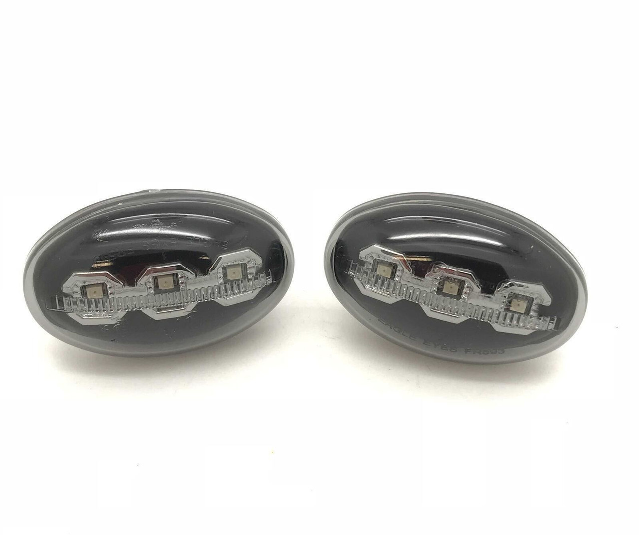 Pair LED Side Repeaters Indicator Smoke For Ford Transit 8/94-7/06 - On
