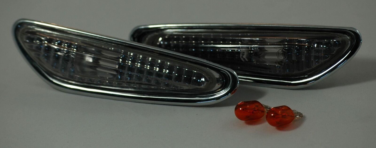 Pair Side Repeaters Indicator Part Clear Smoke For BMW E46 Saloon 01-05 E60 E90