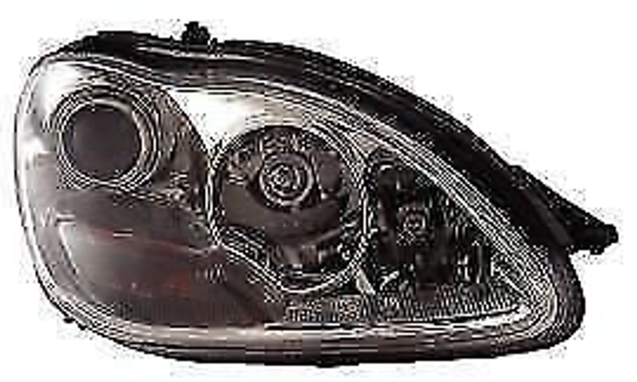 Projector Headlights Lamps LHD Clear Chrome Pair For Mercedes W220 98-05