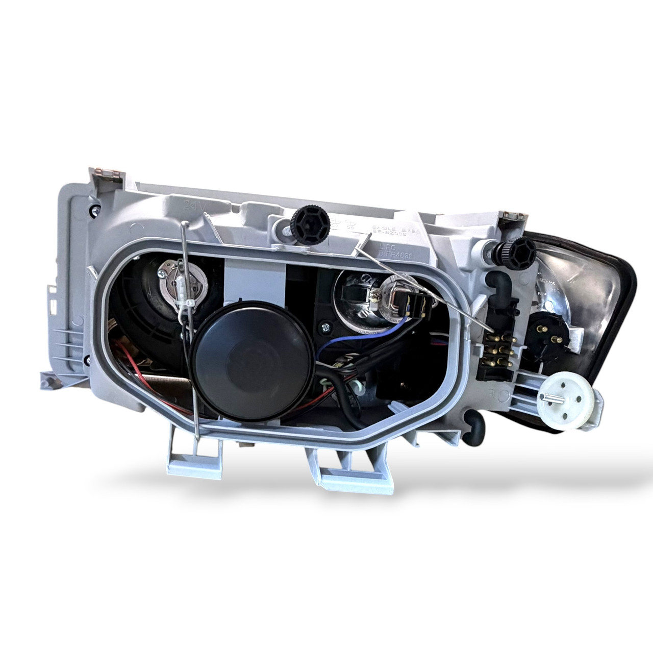 Projector Headlights Lamps LHD for Mercedes-Benz W201 1982-1993 Clear Chrome with Fog Lights & Indicators
