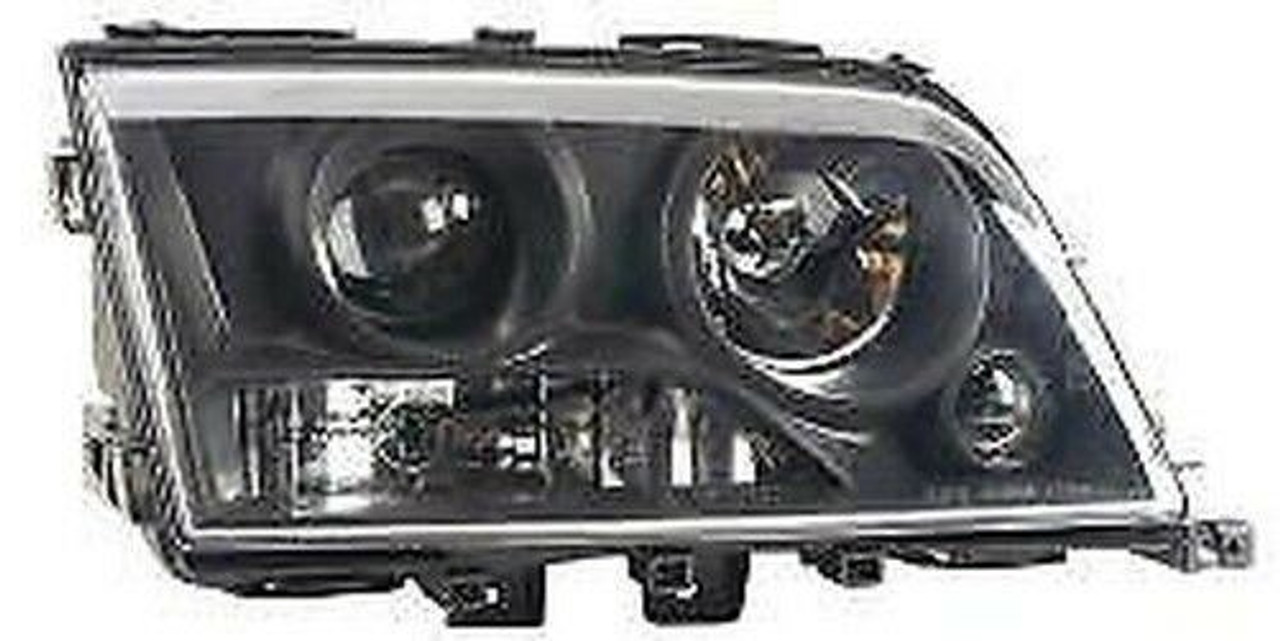 Projector Headlights Lamps Replace LHD Clear Black Pair For Mercedes W202 94-99