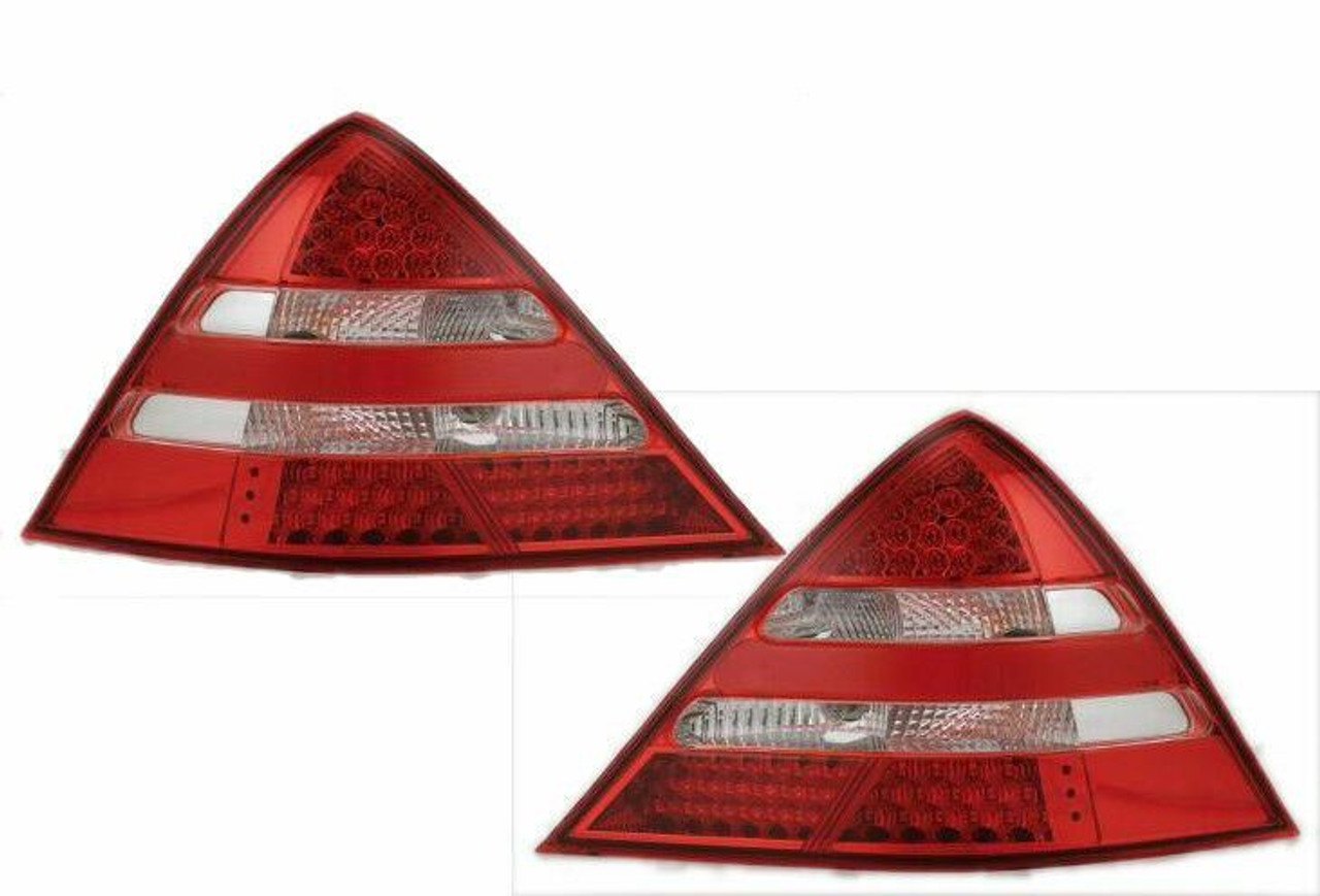 Back Rear Tail Lights Lamp Indicator For Mercedes R170 00-04 Red-Clear LED