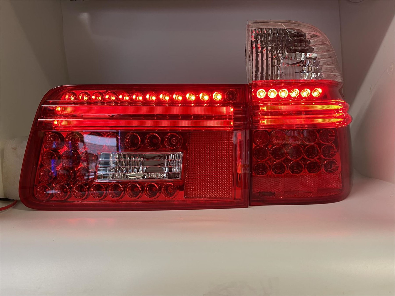 Back Rear Tail Lights Lamps For BMW E39 Only Touring 97-04 LED Red-Clear