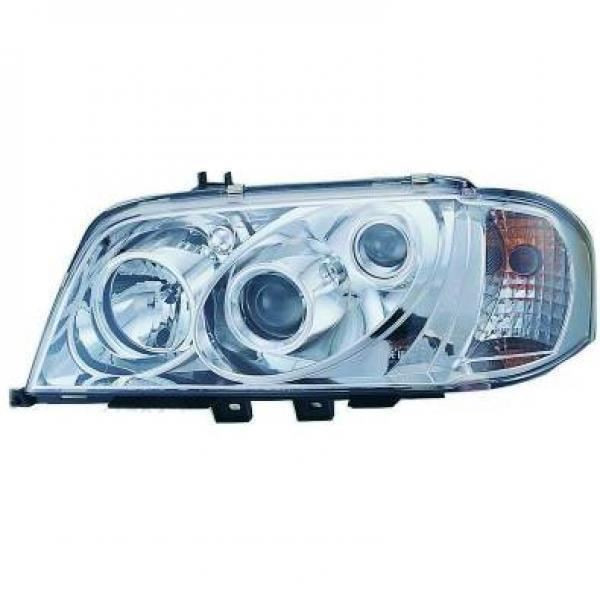 LHD Projector Headlights Pair Clear Chrome Mercedes-Benz C180-280 W202 93-00