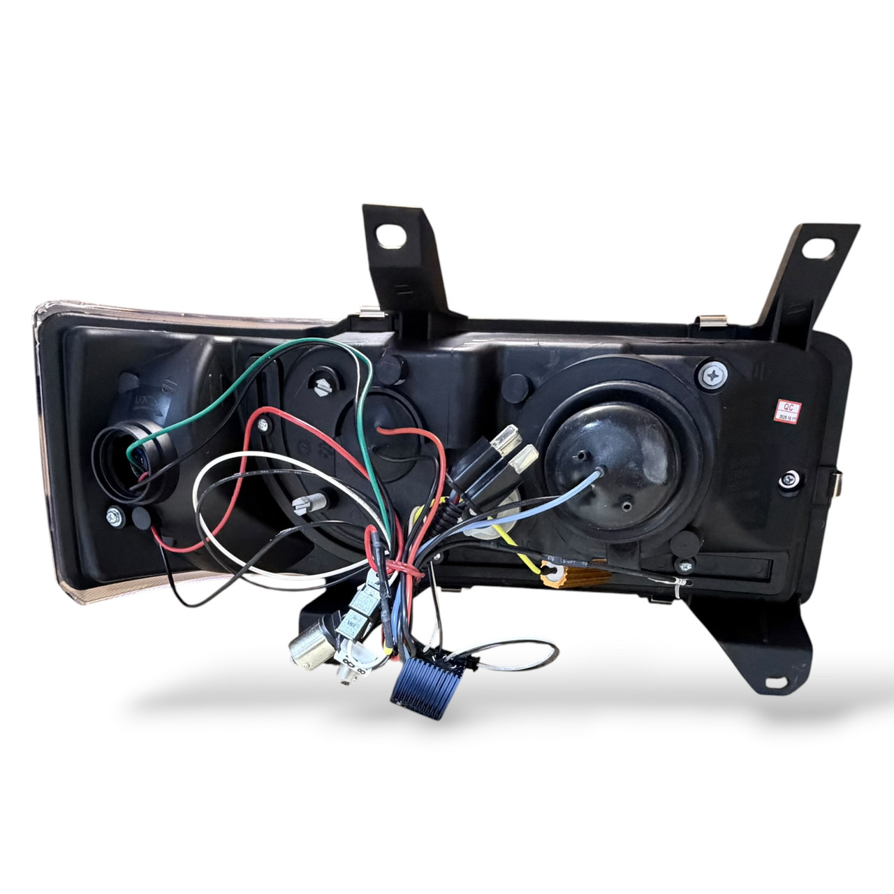 LHD Projector Headlights Pair LED Dragon DRL Lights Clear Black VW T4 Transporter 90-03