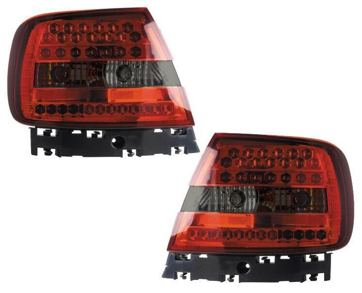 Back Rear Tail Lights Lamps Red-Black LED Pair For Audi A4 B5 11/94-9/00