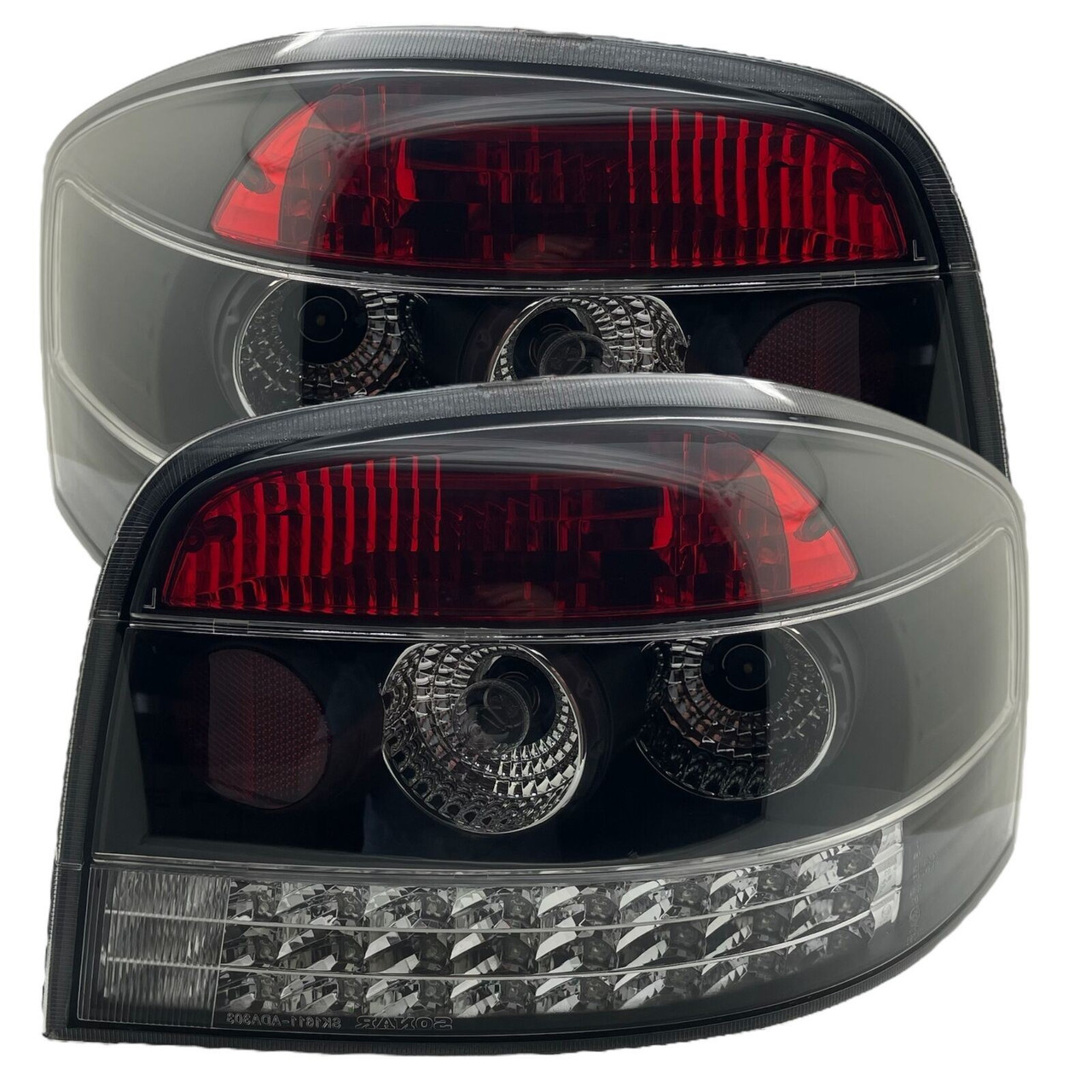 Back Rear Tail Lights Pair Set LED Clear Black for Audi A3 2003-08