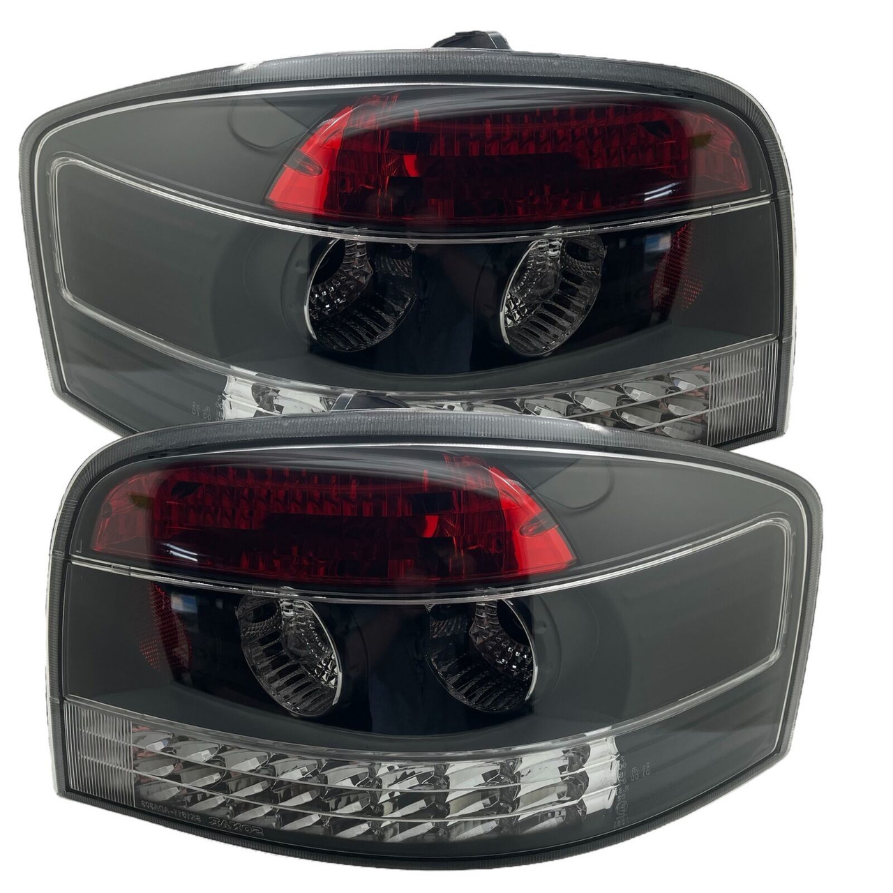 Back Rear Tail Lights Pair Set LED Clear Black for Audi A3 2003-08