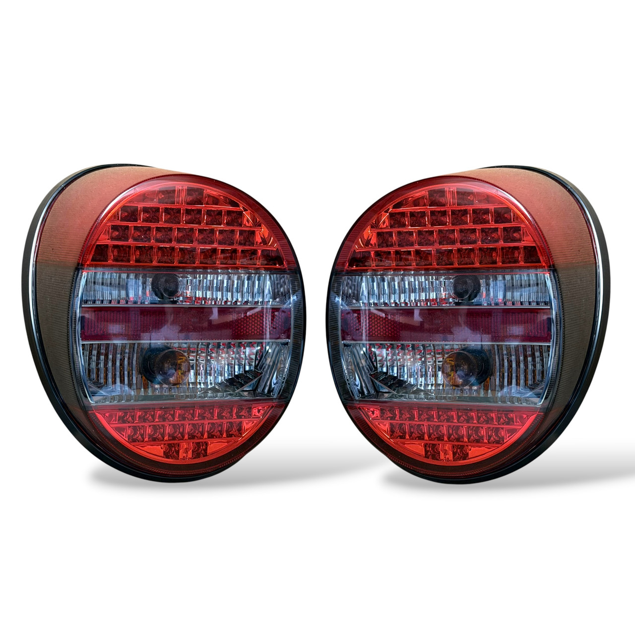 For Fits VW Beetle 1973-85 - LED Back Rear Tail Lights Lamps Red Smoke Indicator