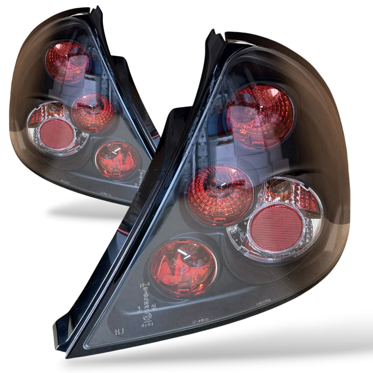 Back Rear Tail Lights Pair Set Clear Black Ford Mondeo Saloon 00-07