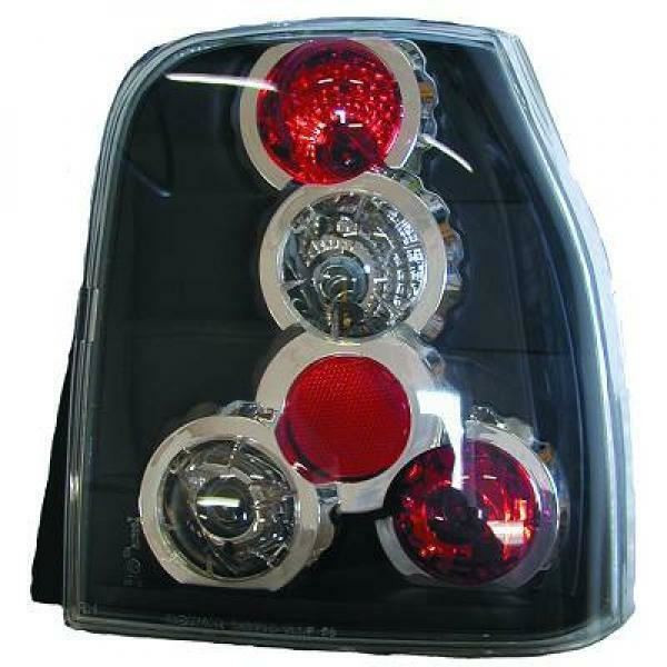 Rear Tail Lights Pair Clear/Black for Seat Arosa 6H 1997-2000 & VW Lupo 1998-2005