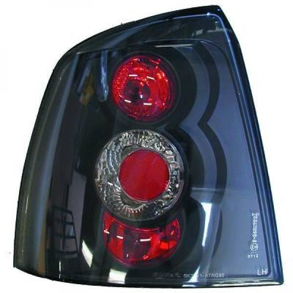 Back Rear Tail Lights Pair Set Clear Black Vauxhall Astra G 3/5 Door 97-04