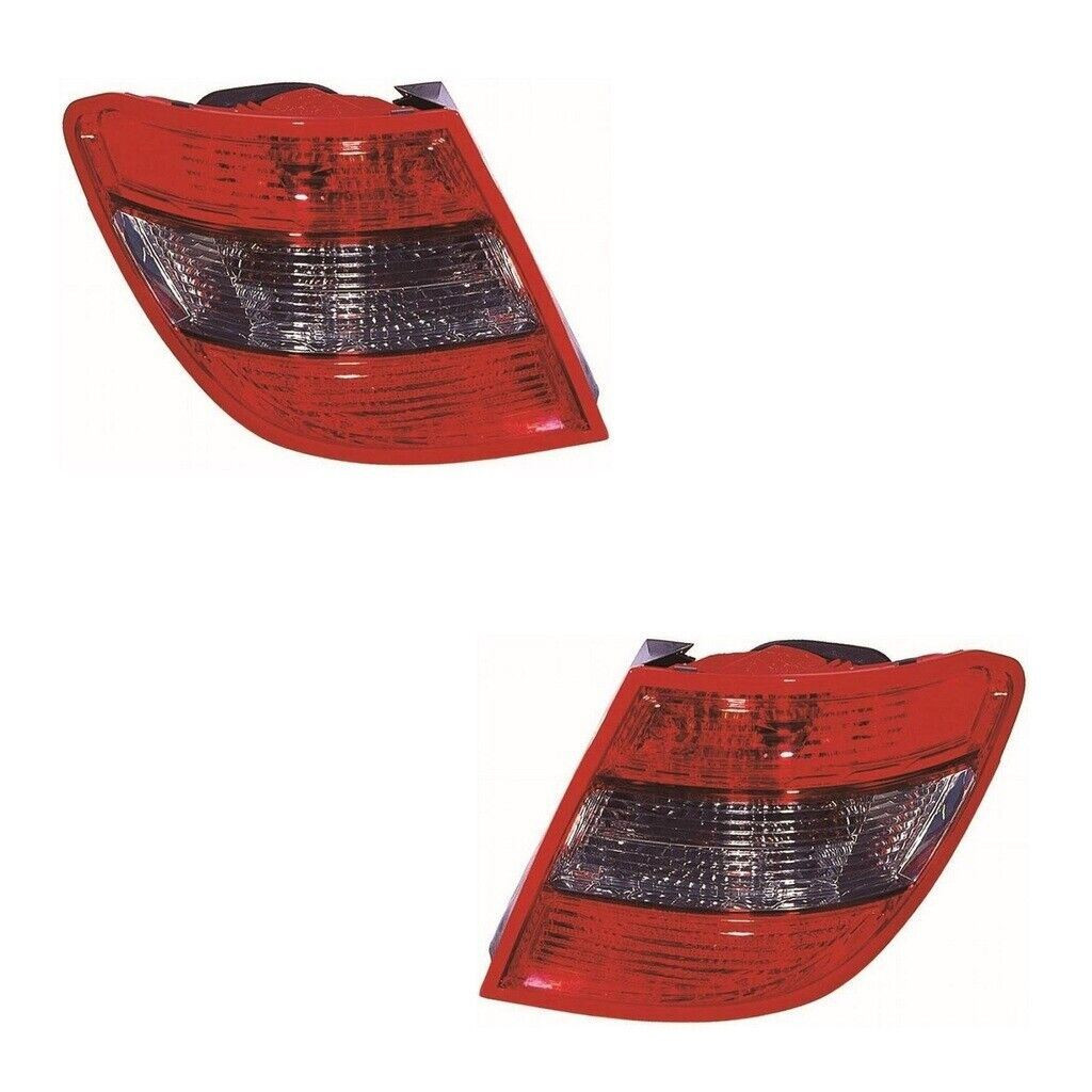 For Mercedes C Class S204 Estate 5/2008-6/2011 Rear Lights Smoked Indicator Pair