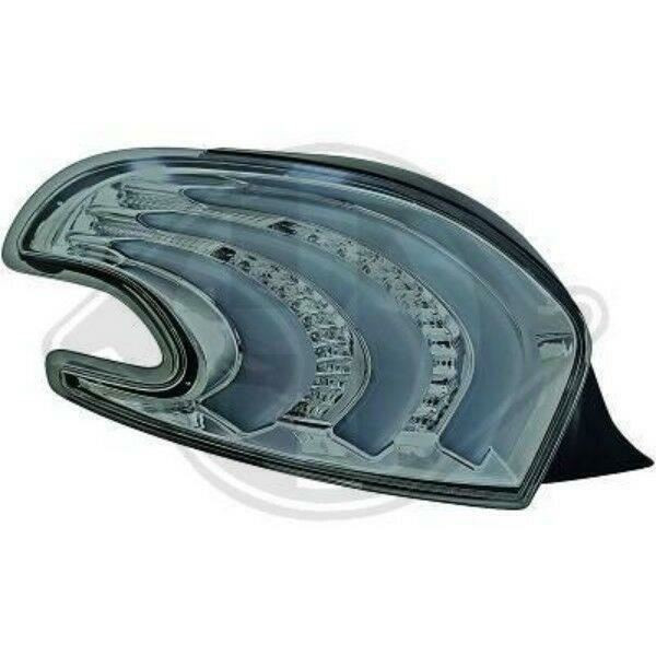 Back Rear Tail Lights Pair Set Clear Chrome Peugeot 208 12-15