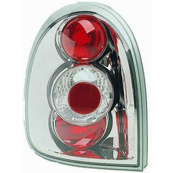 Back Rear Tail Lights Pair Set Clear Chrome Vauxhall Corsa B 93-00