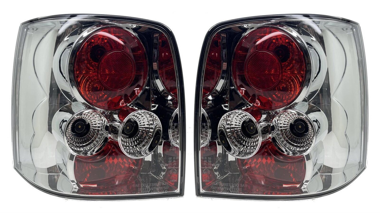 Back Rear Tail Lights Pair Set Clear Chrome For VW Passat B5 estate 96-00