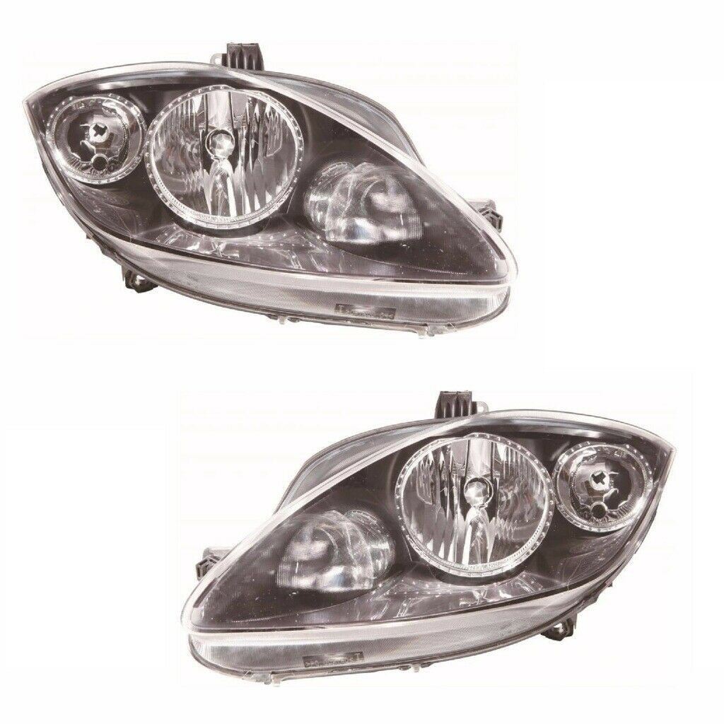 For Seat Altea Includes Xl &amp; Freetrack 4/2009 Headlights Lamps Black Pair OS NS - Headlight -