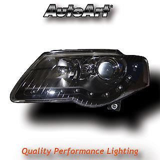 Black DRL-Look Devil Eye Headlights Lighting Lamp For VW Passat B6 05-10 Not Cc