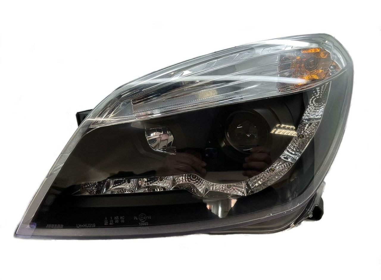 Black LED DRL Projector Headlights Lamp For Vauxhall Astra H Mk 5 04-10