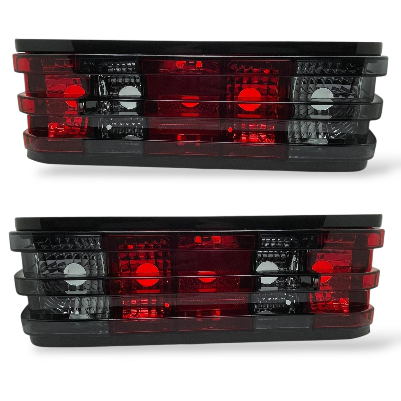 Back Rear Tail Lights Pair Set Clear Red Grey Mercedes-Benz W201 82-93