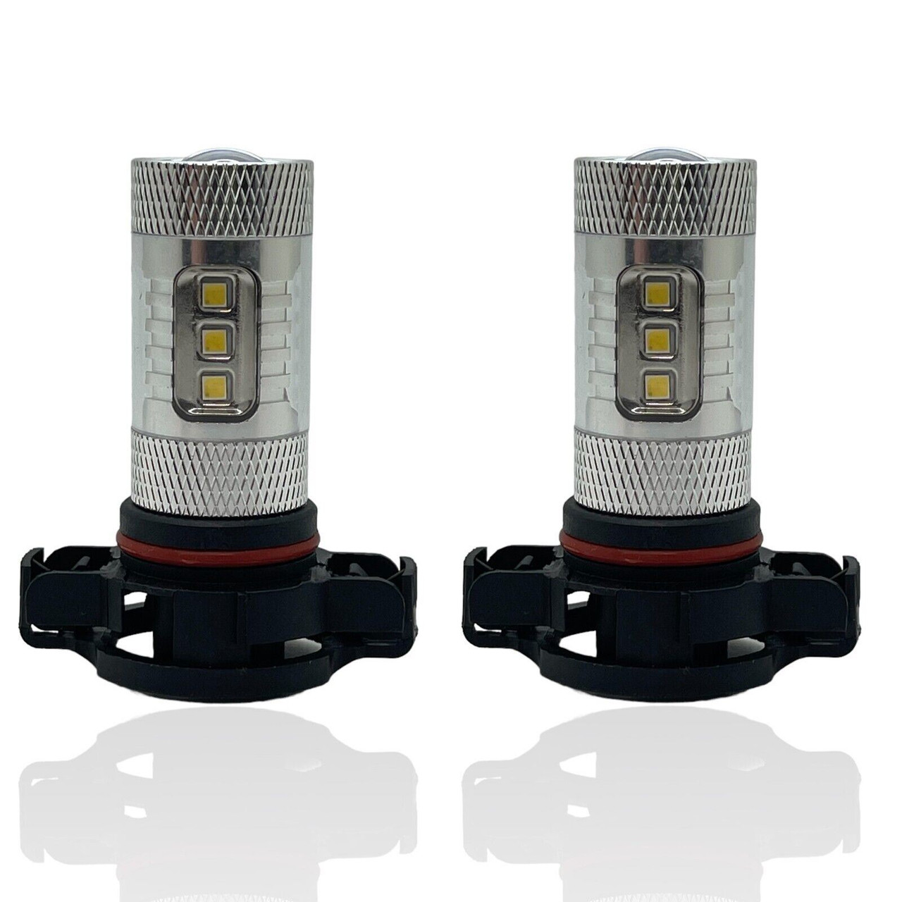 Pair H16 Ps19W Samsung LED Xenon White Bulbs DRL 5052
