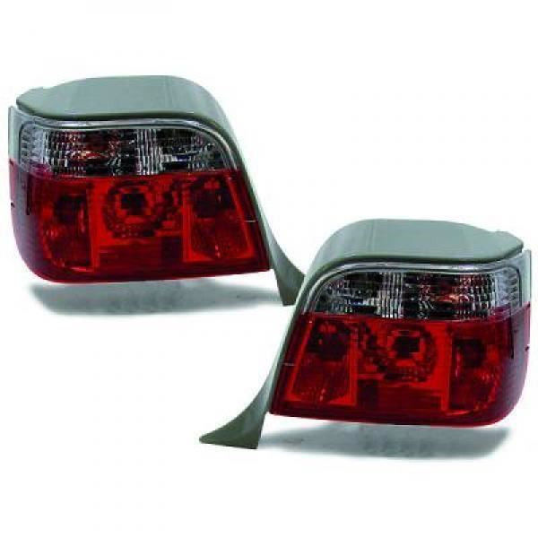 Back Rear Tail Lights Pair Set Clear Red White BMW E36 Touring 90-99