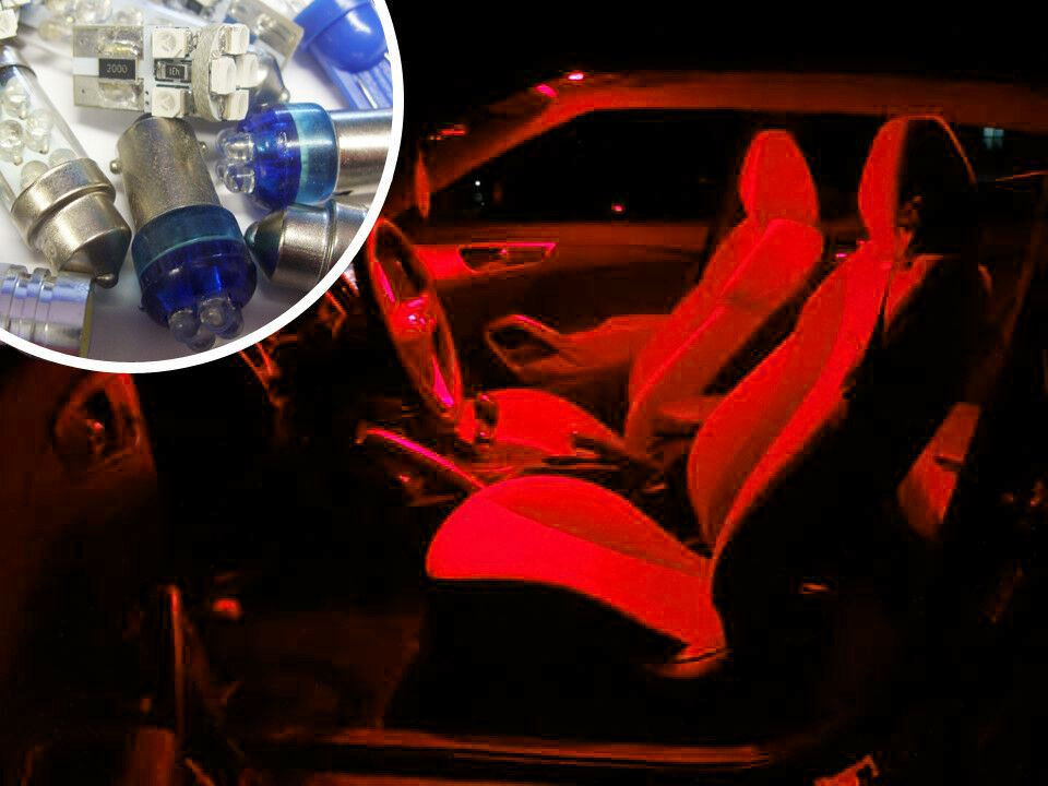 Red Interior LED Bulb Kit Set Lighting For Toyota Corolla Verso 04-09