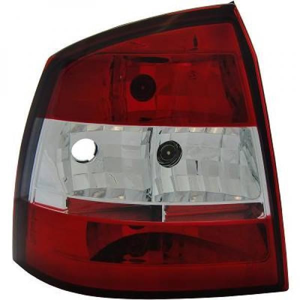 Back Rear Tail Lights Pair Set Clear Red White Vauxhall Astra G 3/5 Door