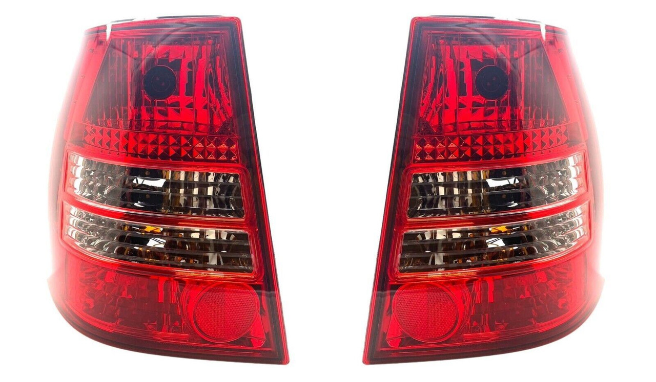 Back Rear Tail Lights Pair Set Clear Red White VW Golf MK4 Estate 1997-2003