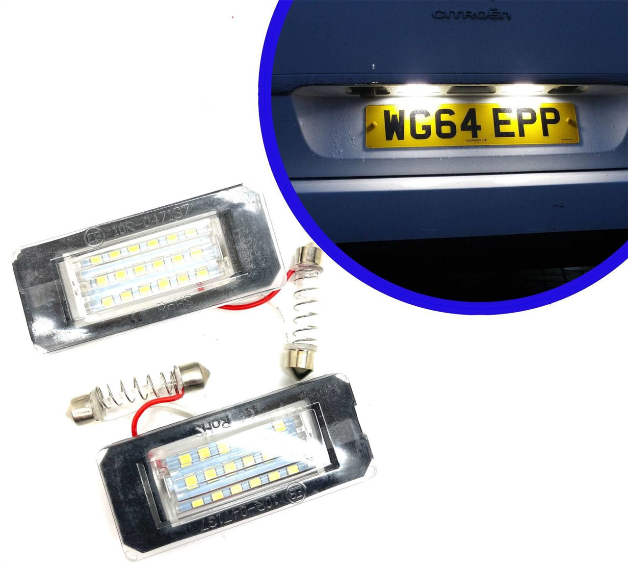 SMD LED Rear Number Plate Light lamp Units 6000K For Mini R56 2006-13