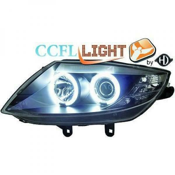 LHD OS NS CCFL Projector Headlights Pair Clear Black For BMW Z4 Roadster Coupe