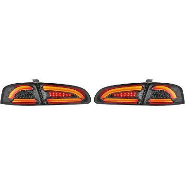 Back Rear Tail Lights Pair Set Clear Smoke Black for Seat Ibiza 2002-08