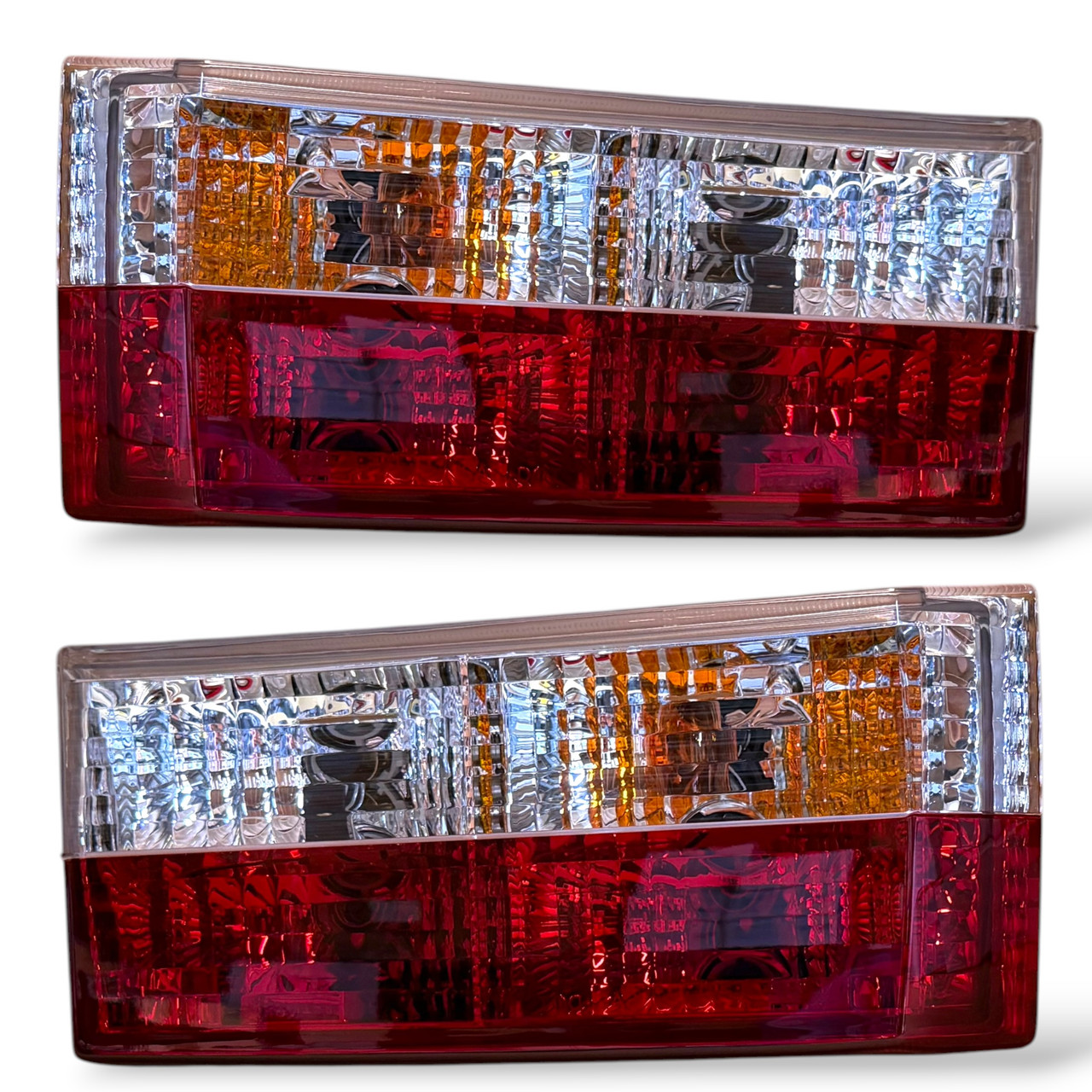Back Rear Tail Lights Pair Set Crystal Red Chrome VW Golf I 17 155 74-93