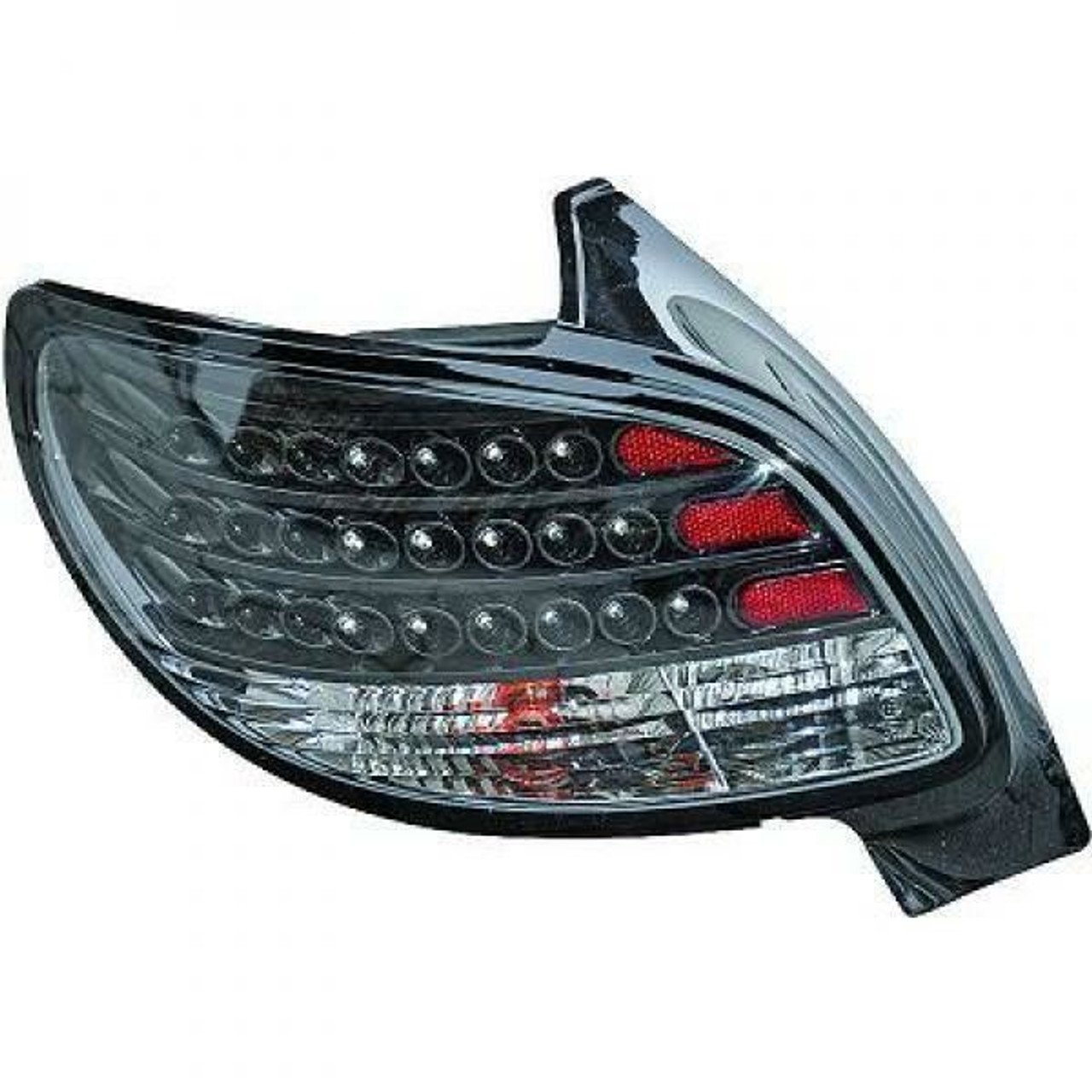 Back Rear Tail Lights Pair Set LED Black Peugeot 206 98-08