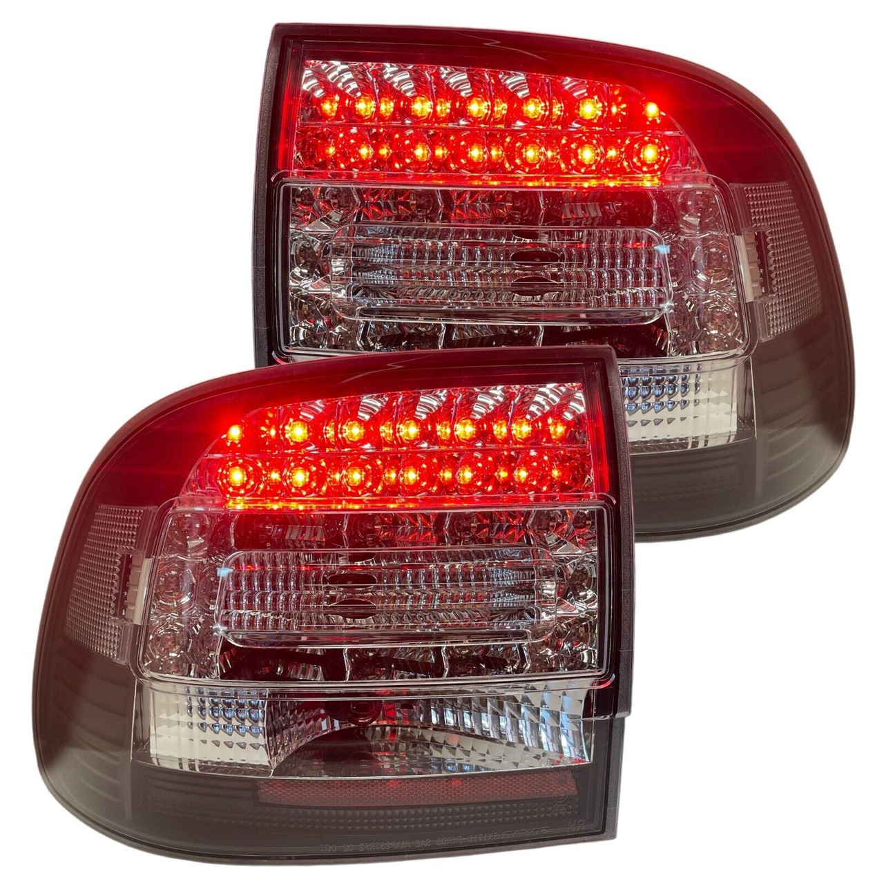 Back Rear Tail Lights Pair Set LED Black for Porsche Cayenne 2003-07