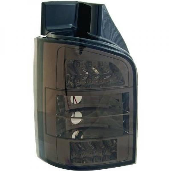 Back Rear Tail Lights Pair Set LED Clear Black VW T5 Multivan 03-10