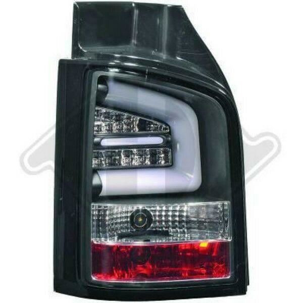 Back Rear Tail Lights Pair Set LED Clear Black VW T5 Multivan 09-15 tailgate