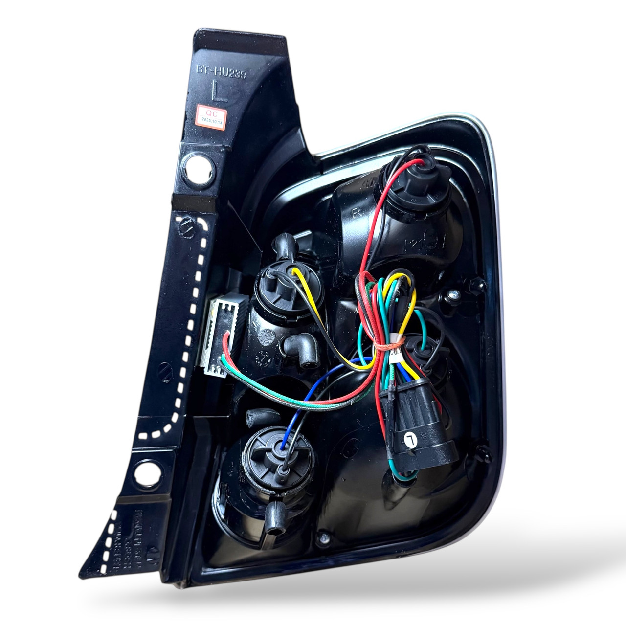 LHD Back Rear Tail Lights Pair Set LED Clear Chrome Fiat 500 2007-15