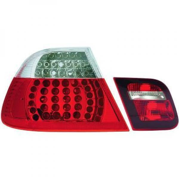 Back Rear Tail Lights Pair Set LED Clear BMW 3 Series E46 Saloon 98-01